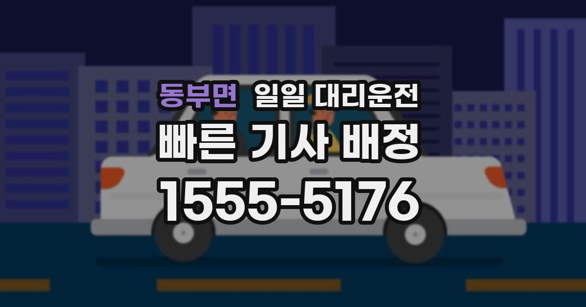 동부면 일일 대리운전