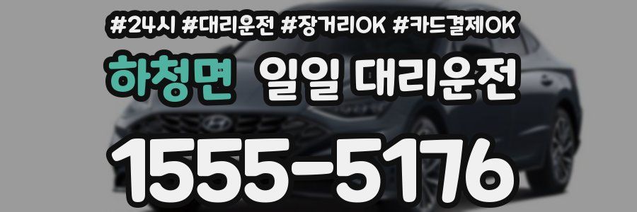 하청면 일일 대리운전