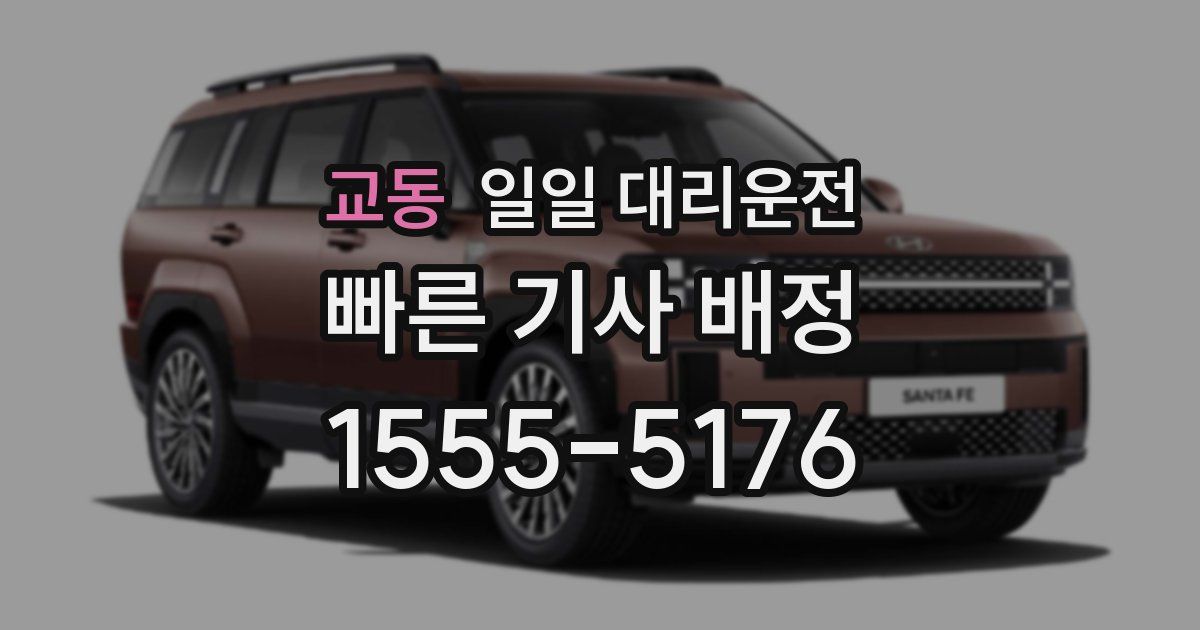 교동 일일 대리운전