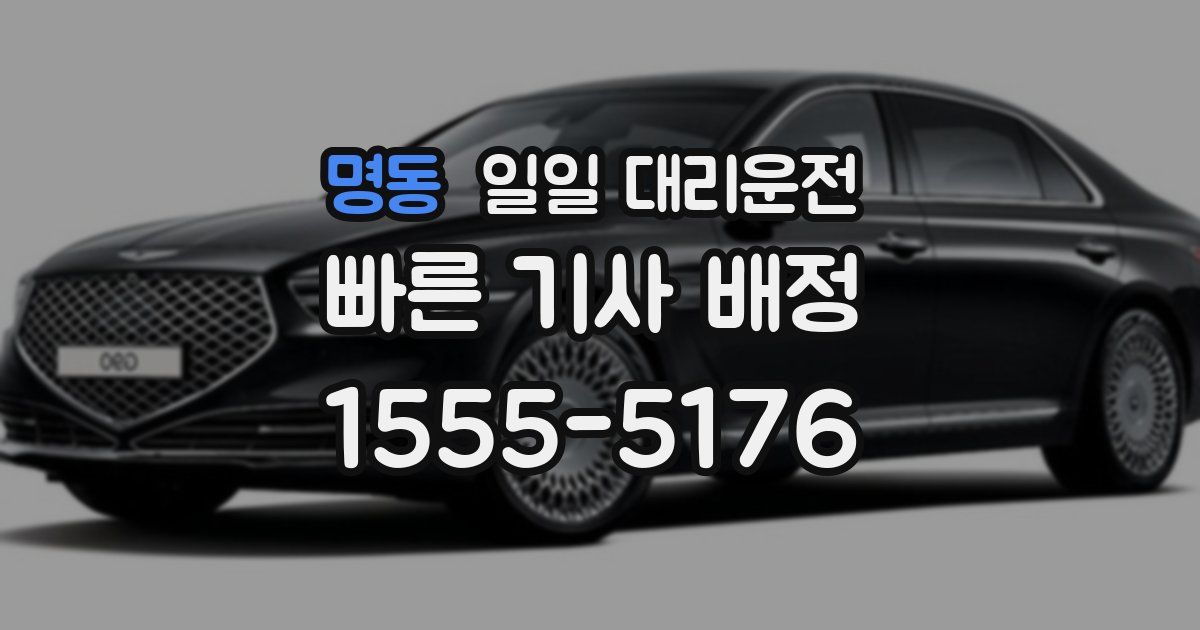 명동 일일 대리운전