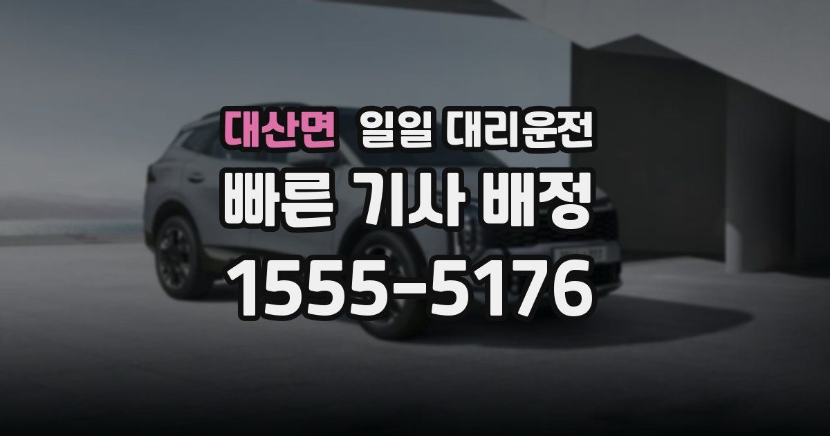 대산면 일일 대리운전