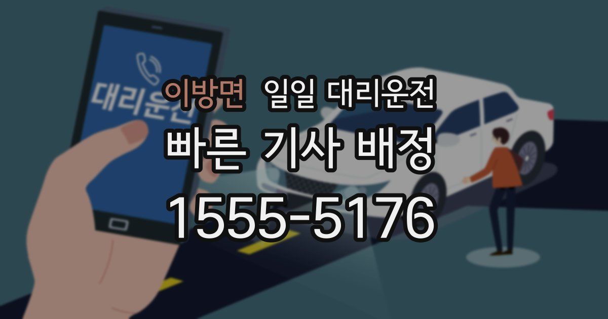 이방면 일일 대리운전