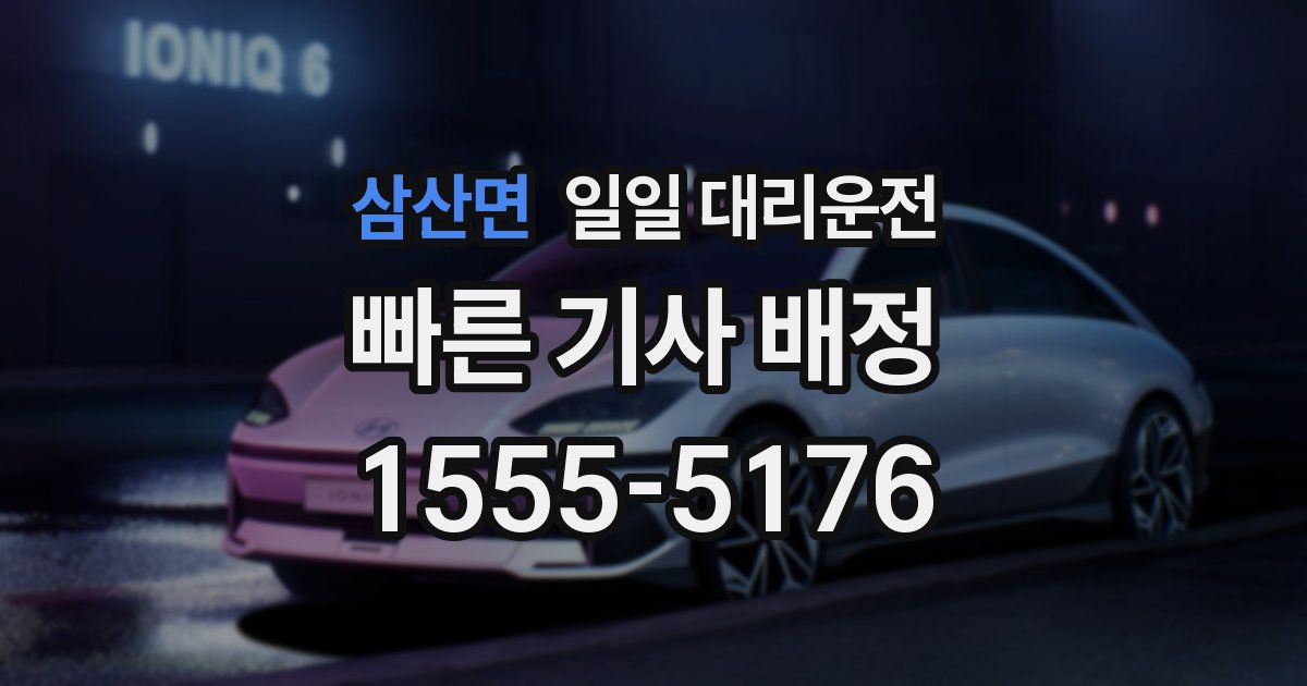 삼산면 일일 대리운전