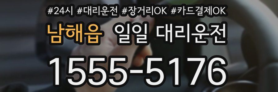 남해읍 일일 대리운전