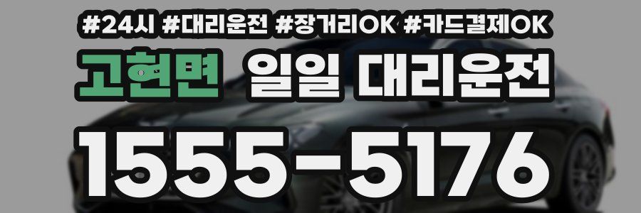 고현면 일일 대리운전