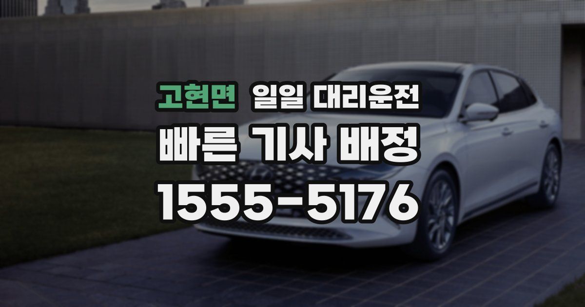 고현면 일일 대리운전