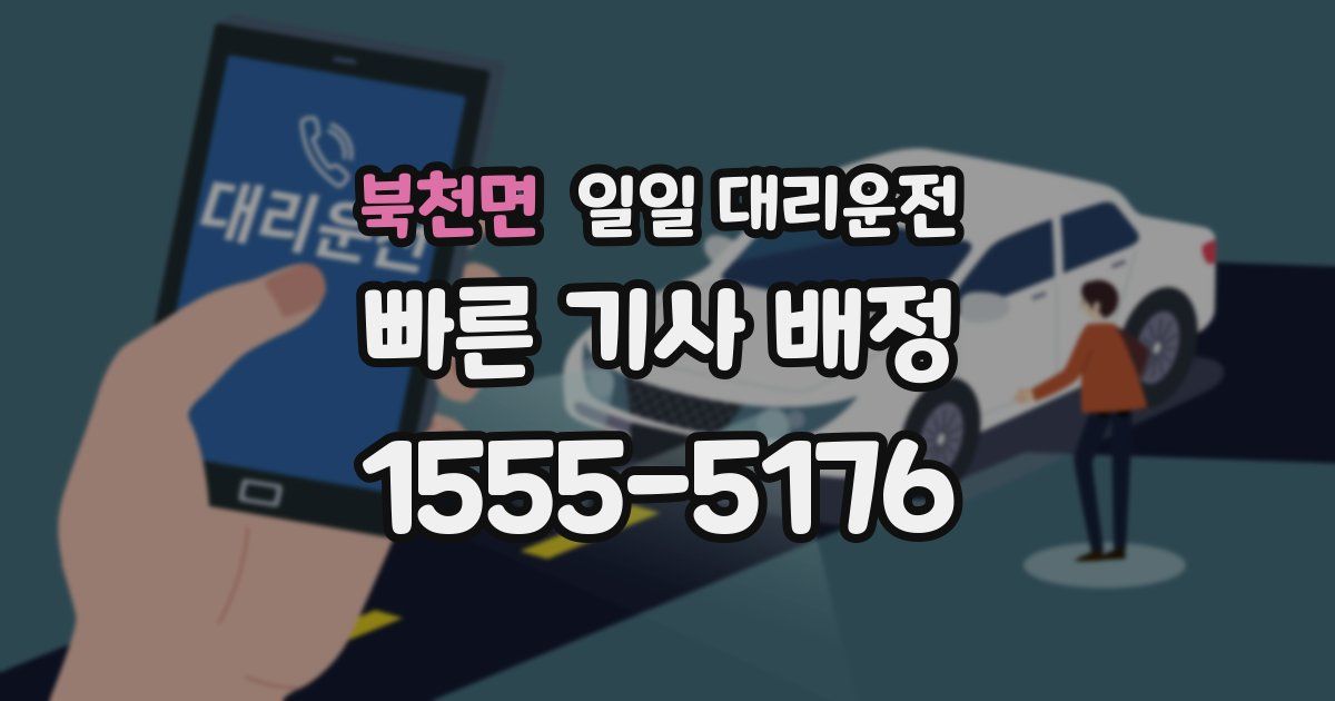 북천면 일일 대리운전