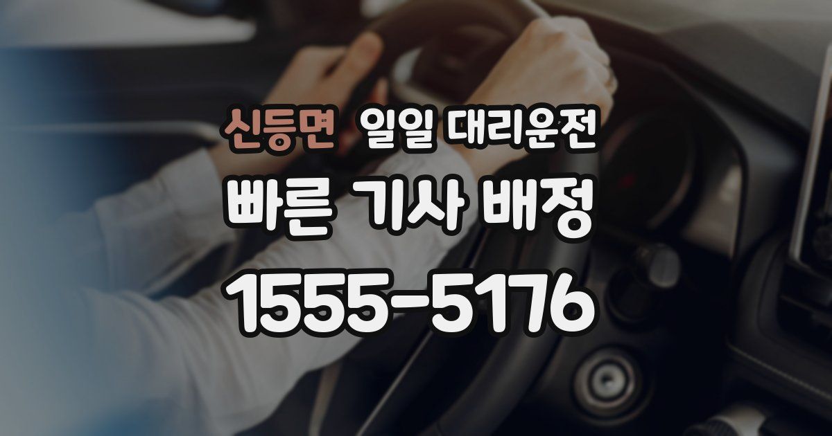 신등면 일일 대리운전