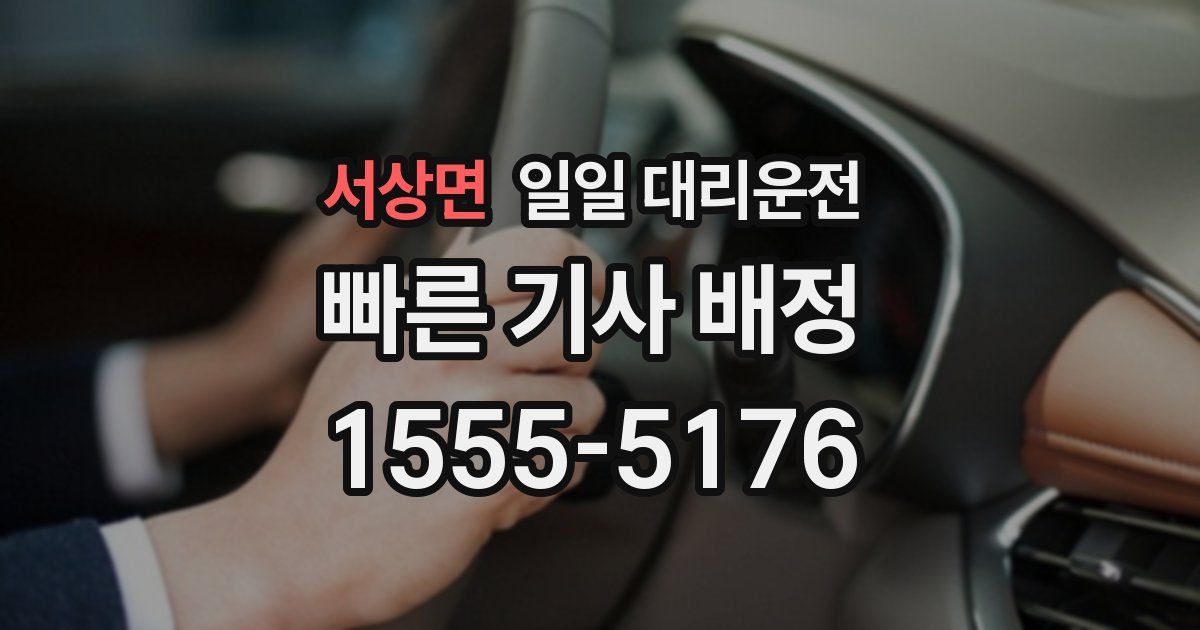 서상면 일일 대리운전