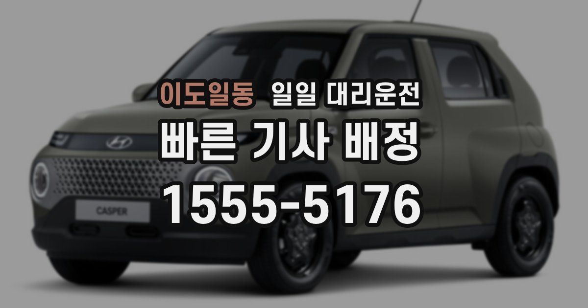 이도일동 일일 대리운전