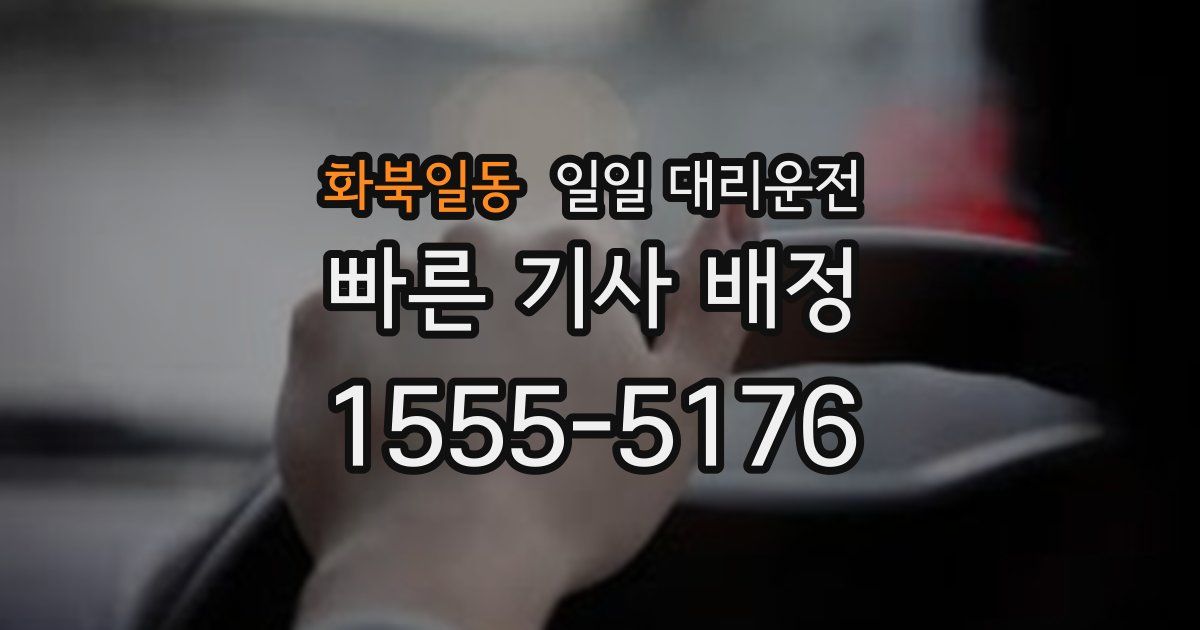 화북일동 일일 대리운전