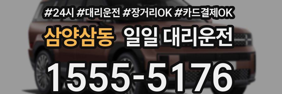 삼양삼동 일일 대리운전