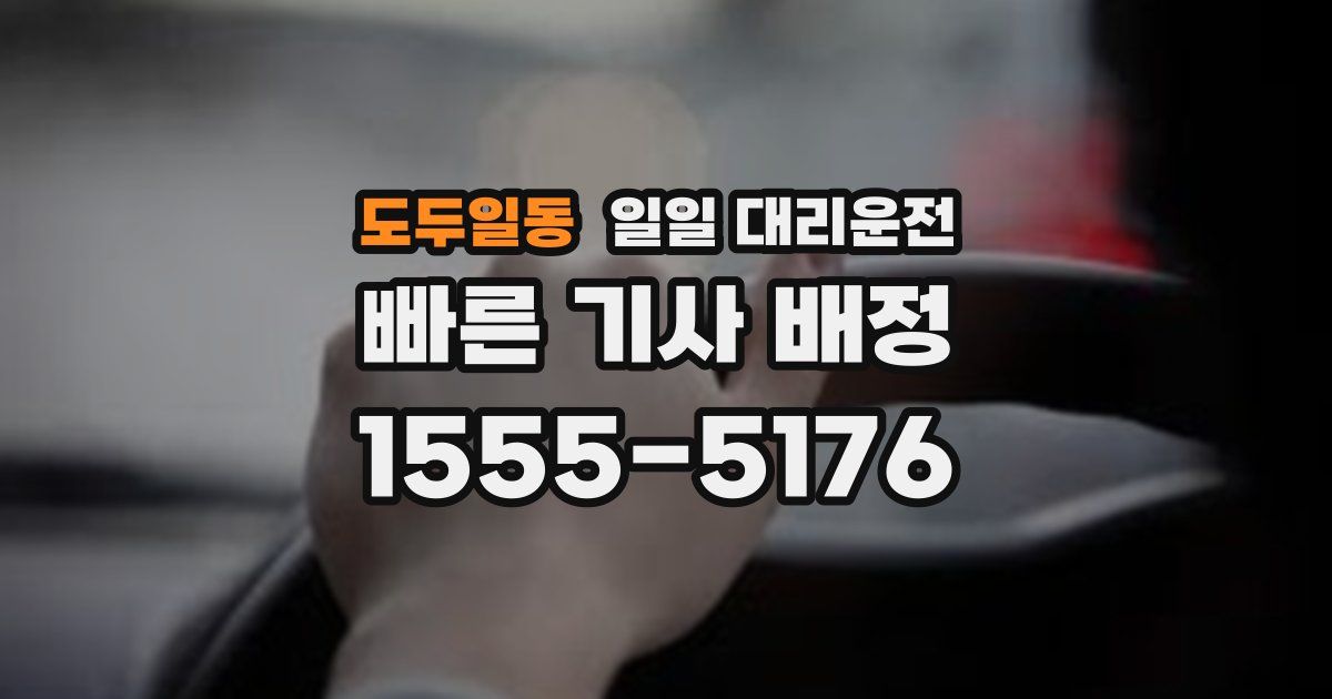 도두일동 일일 대리운전
