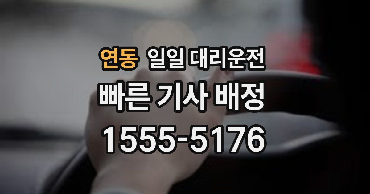 연동 일일 대리운전