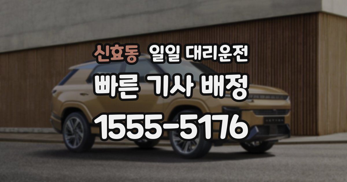 신효동 일일 대리운전