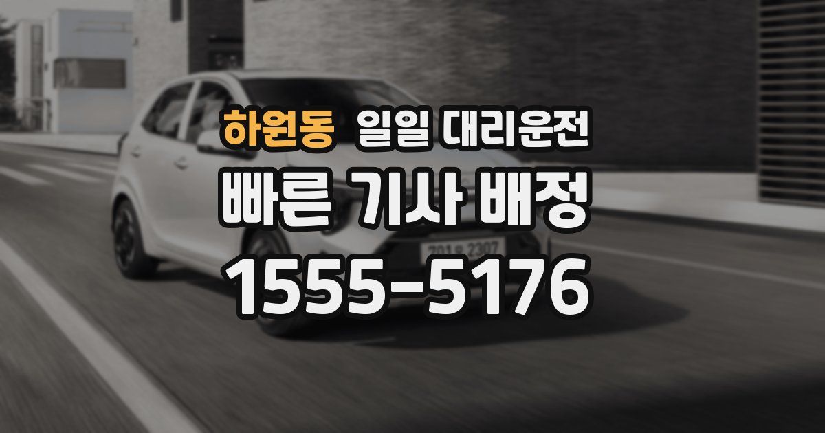 하원동 일일 대리운전