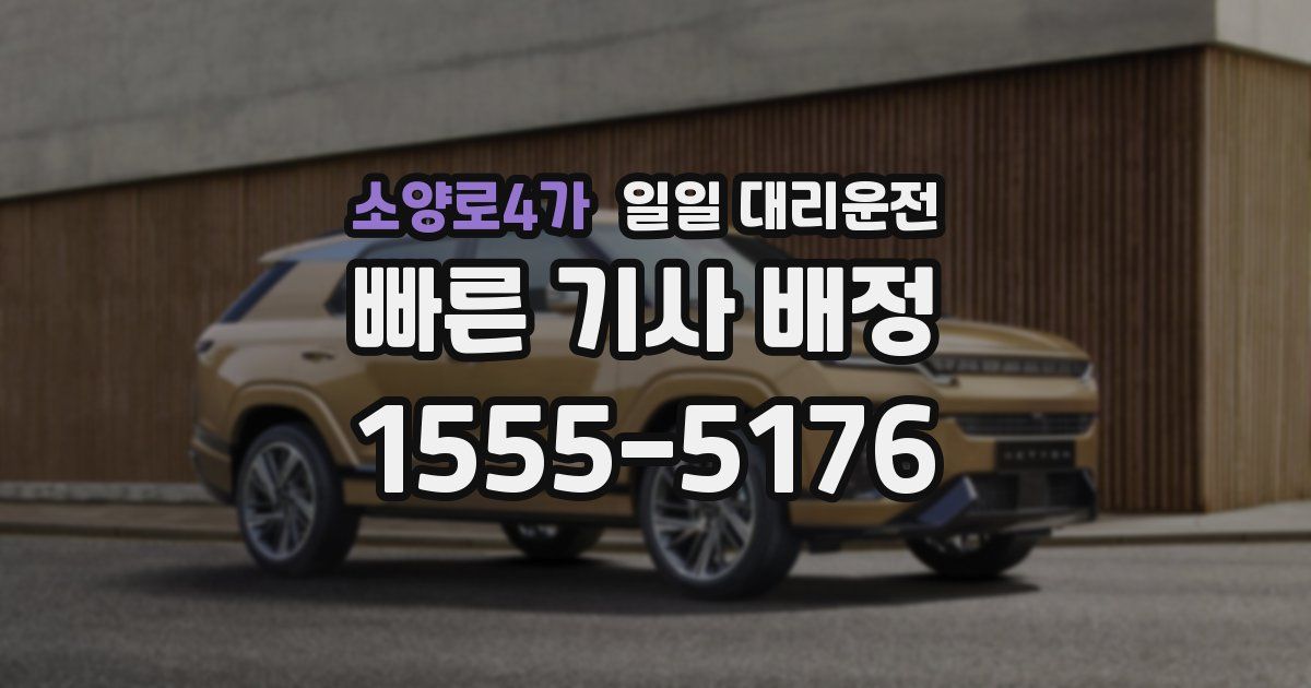 소양로4가 일일 대리운전
