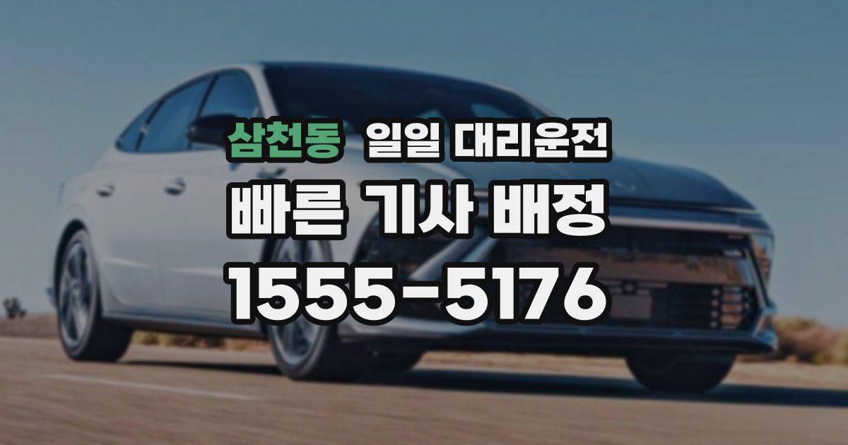 삼천동 일일 대리운전
