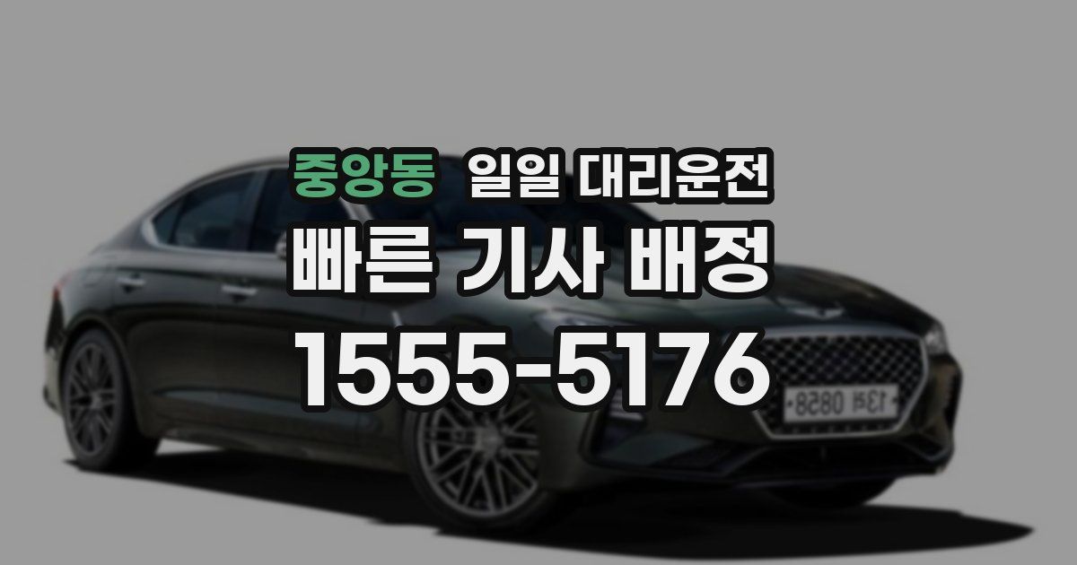 중앙동 일일 대리운전