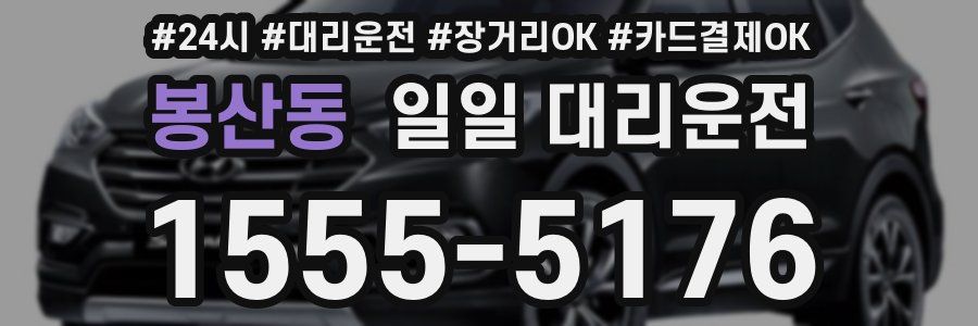 봉산동 일일 대리운전
