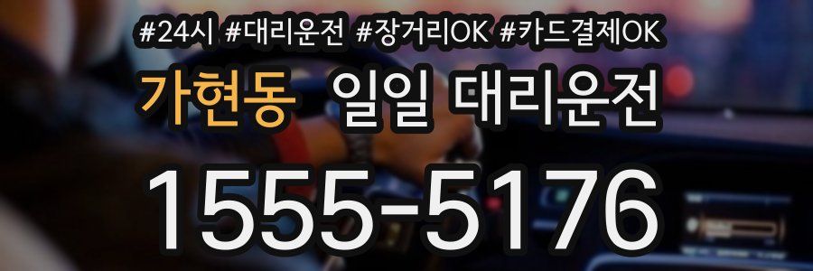 가현동 일일 대리운전
