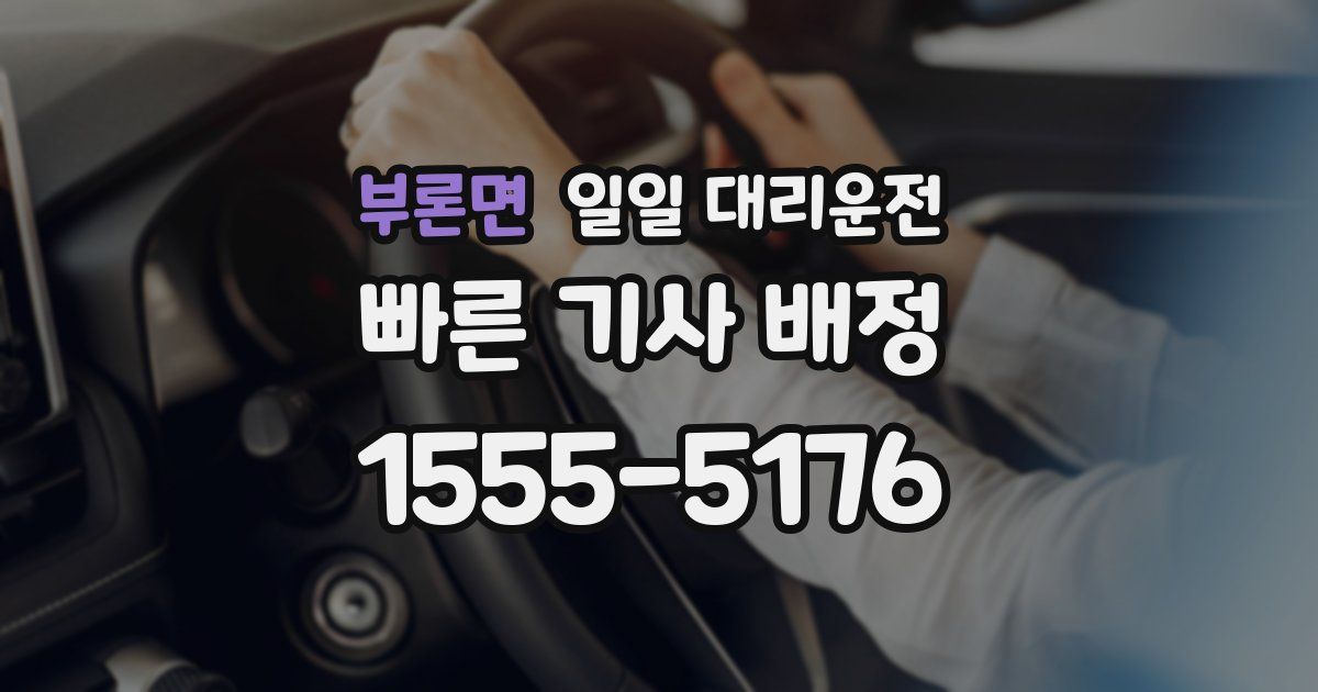부론면 일일 대리운전