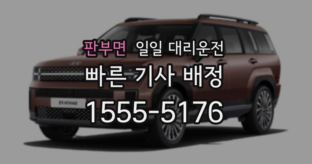 판부면 일일 대리운전