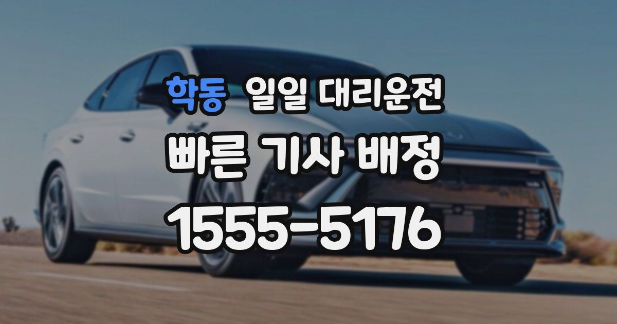 학동 일일 대리운전