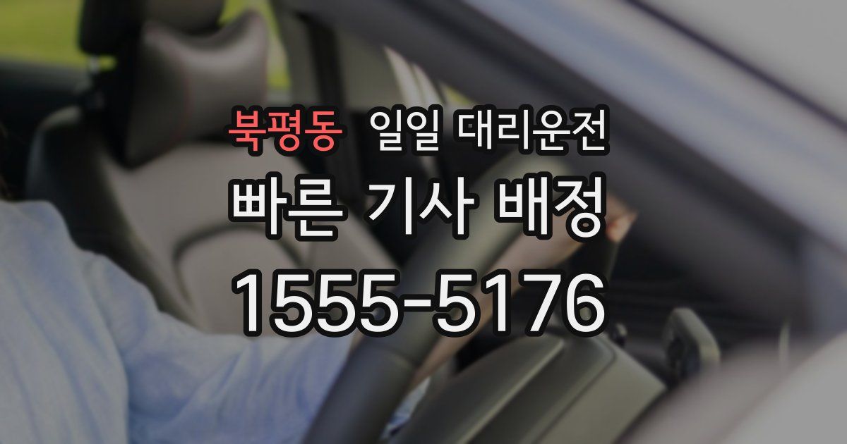 북평동 일일 대리운전