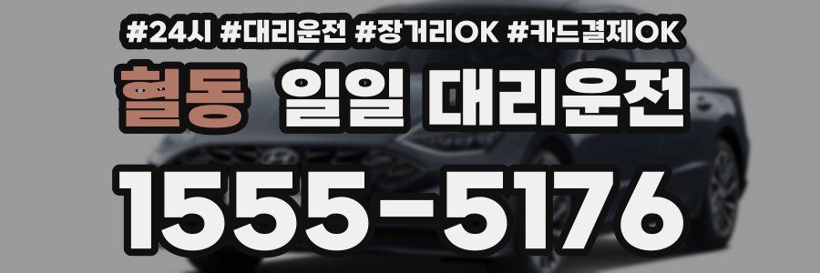 혈동 일일 대리운전