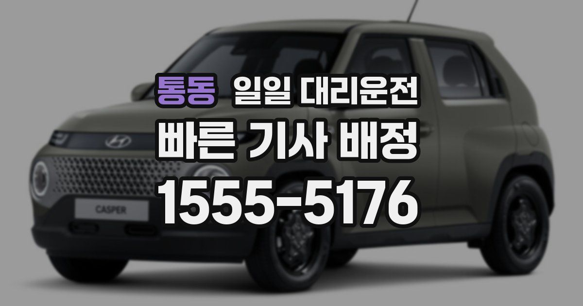 통동 일일 대리운전