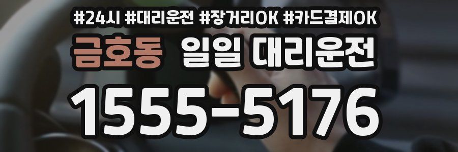 금호동 일일 대리운전