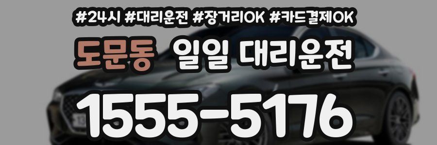 도문동 일일 대리운전