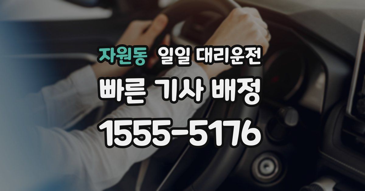자원동 일일 대리운전