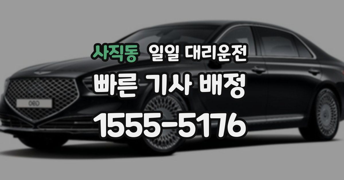 사직동 일일 대리운전