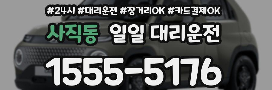 사직동 일일 대리운전