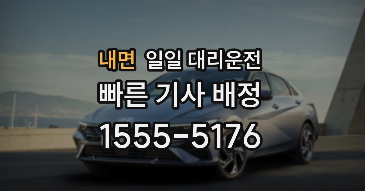 내면 일일 대리운전