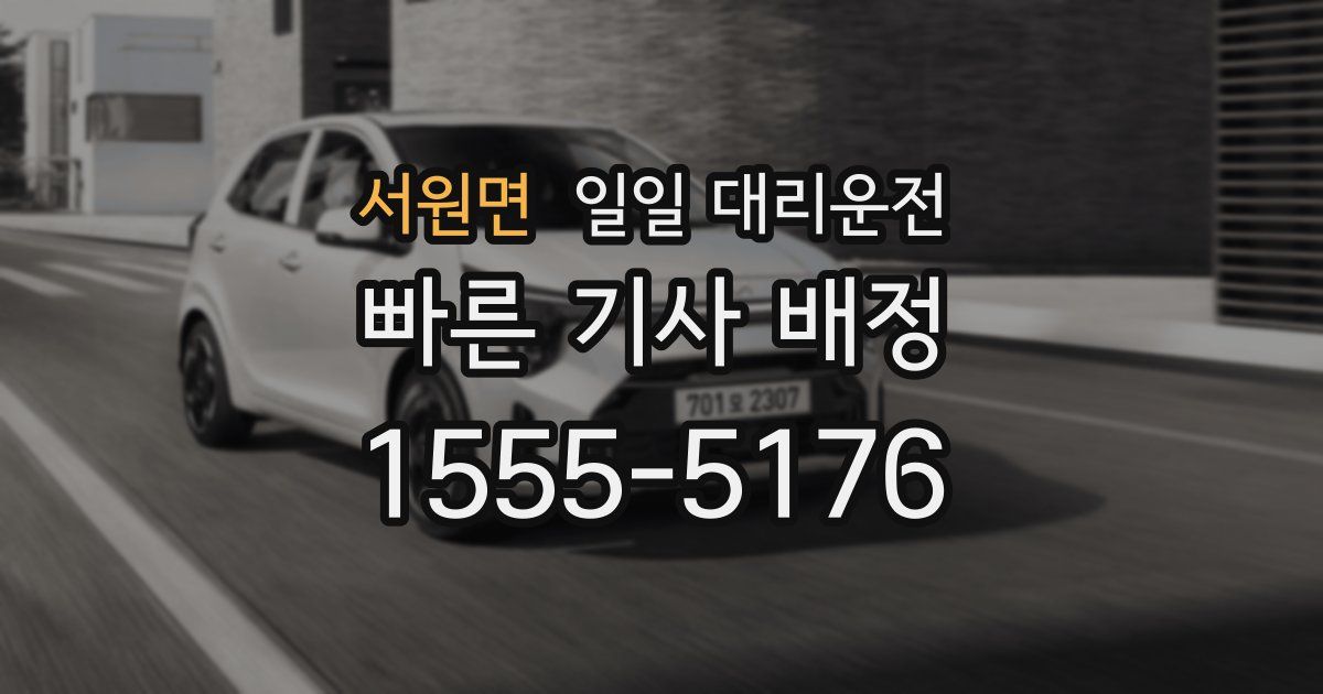 서원면 일일 대리운전