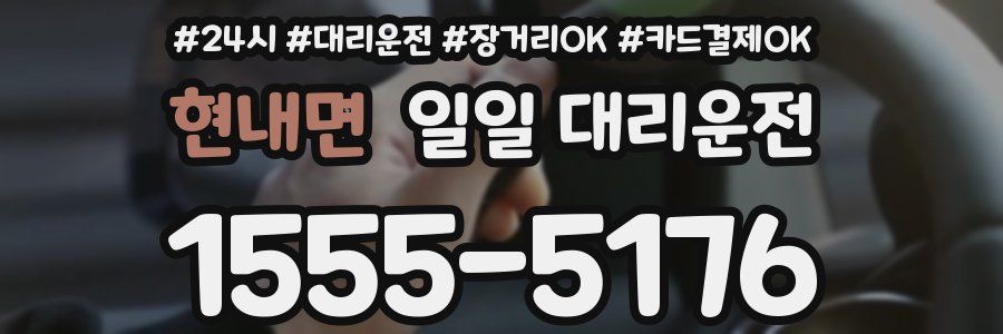 현내면 일일 대리운전