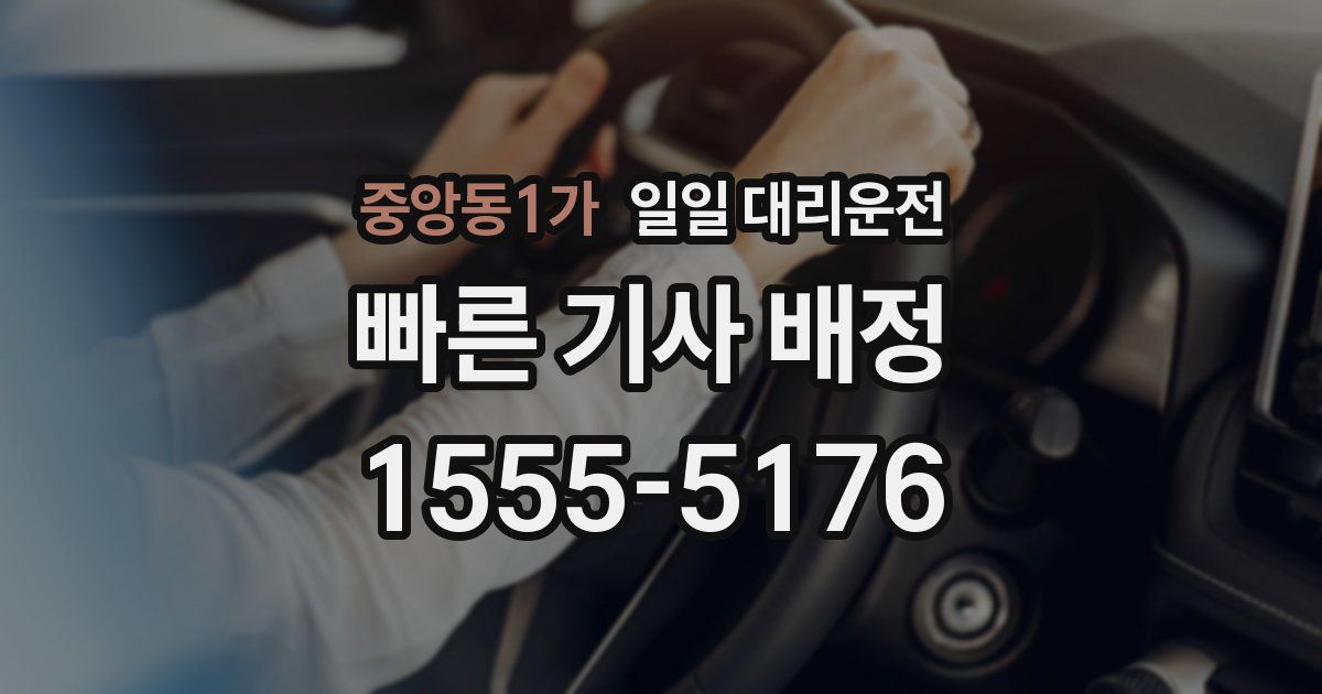 중앙동1가 일일 대리운전