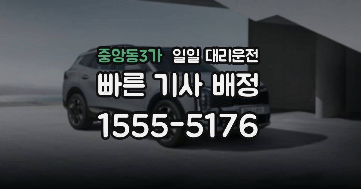중앙동3가 일일 대리운전