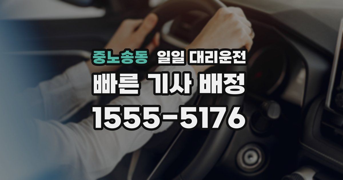 중노송동 일일 대리운전