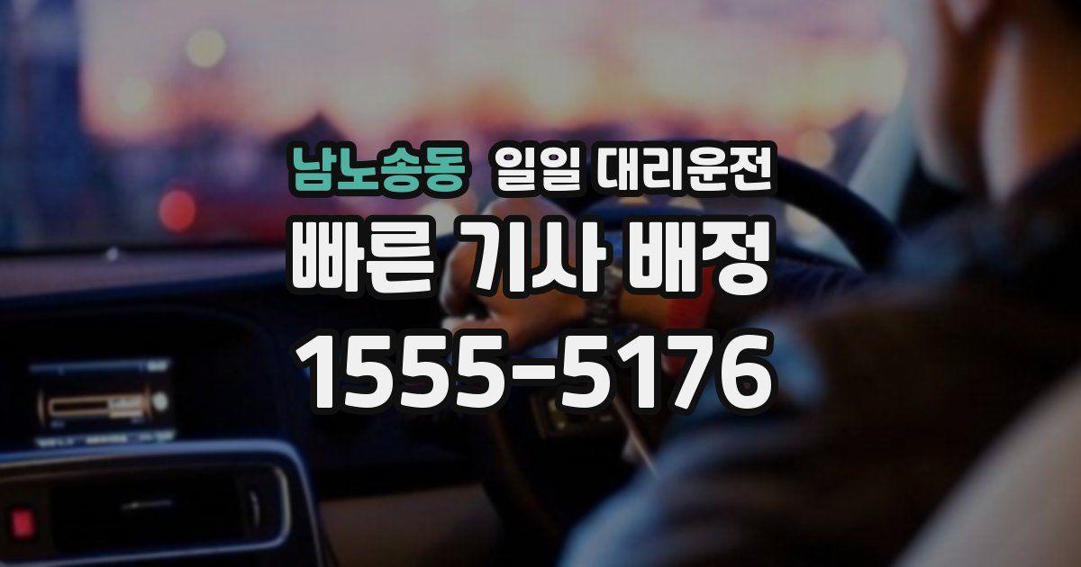 남노송동 일일 대리운전