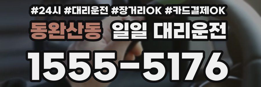 동완산동 일일 대리운전
