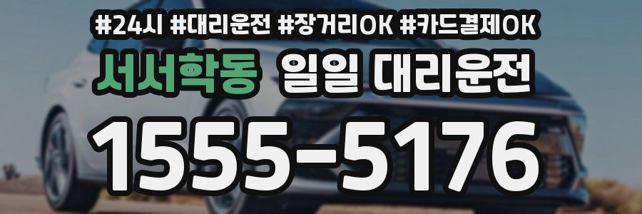 서서학동 일일 대리운전
