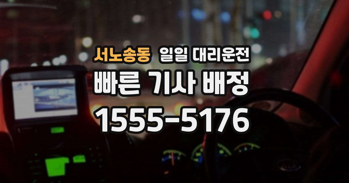 서노송동 일일 대리운전