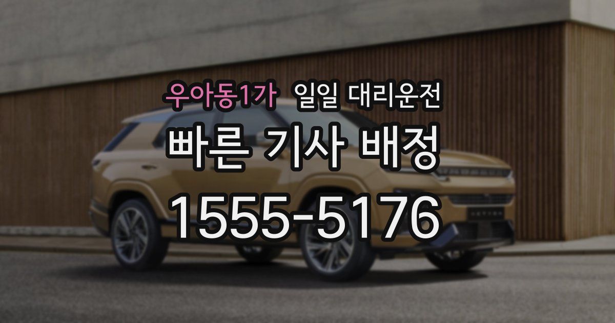 우아동1가 일일 대리운전