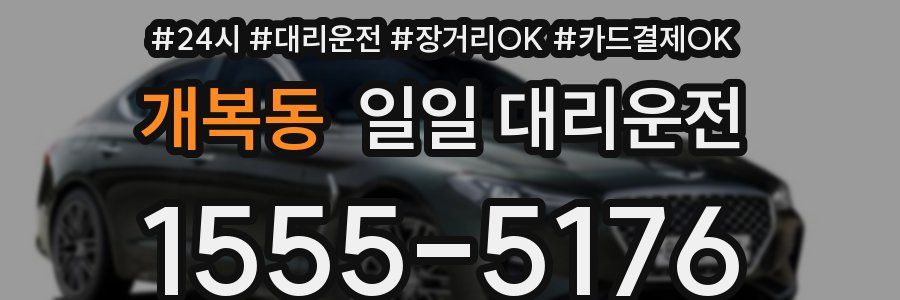 개복동 일일 대리운전
