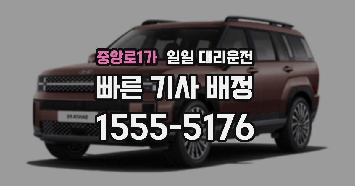 중앙로1가 일일 대리운전