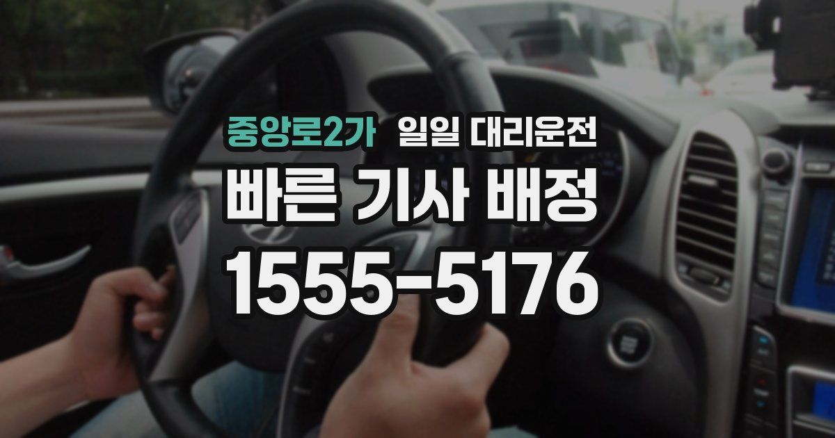 중앙로2가 일일 대리운전